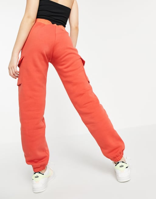 V Cut Cargo Joggers Burnt Orange