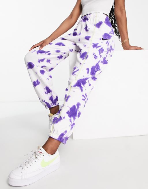 Purple and white tie dye joggers new arrivals