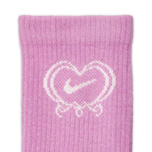 Nike - Lot de 1 paire de chaussettes rembourrées - Rose, 2 de 3
