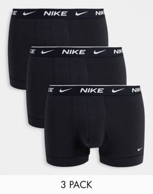 Nike - Lot de 3 boxers en coton stretch - Noir