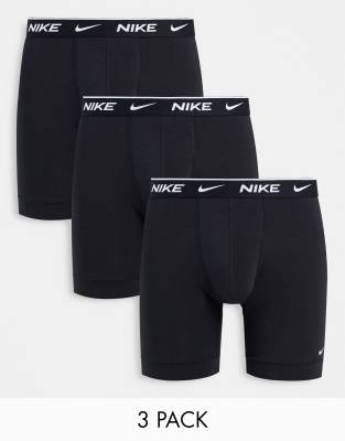 Nike - Lot de 3 boxers en coton stretch - Noir