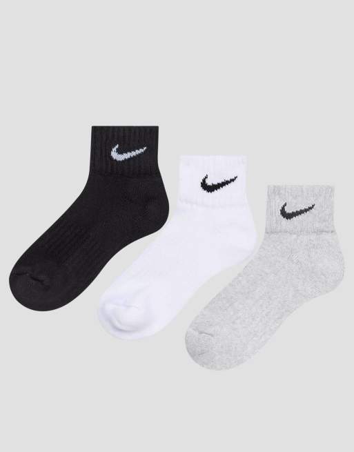 Nike Lot de 3 paires de chaussettes basses avec rembourrage