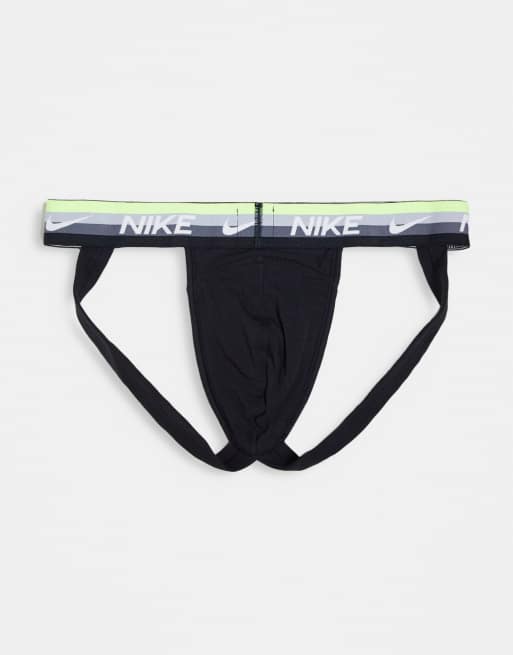 Nike - Lot de 3 jock-straps à taille colorée - Noir, 2 de 4