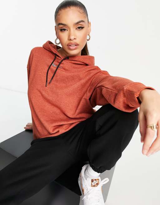 Nike Lounge essential fleece oversized hoodie in brown | ASOS