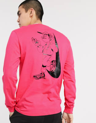 long sleeve pink nike shirt