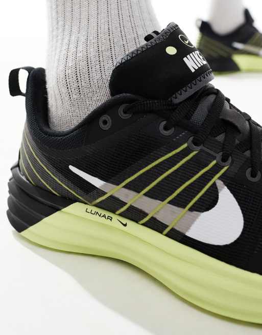 Nike Lunar Roam trainers in black and yellow ASOS