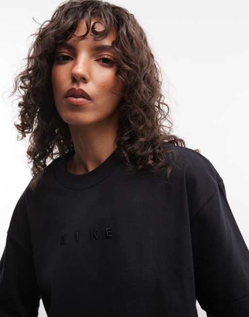 Nike Luxe boxy T-shirt i sort, 3 af 4