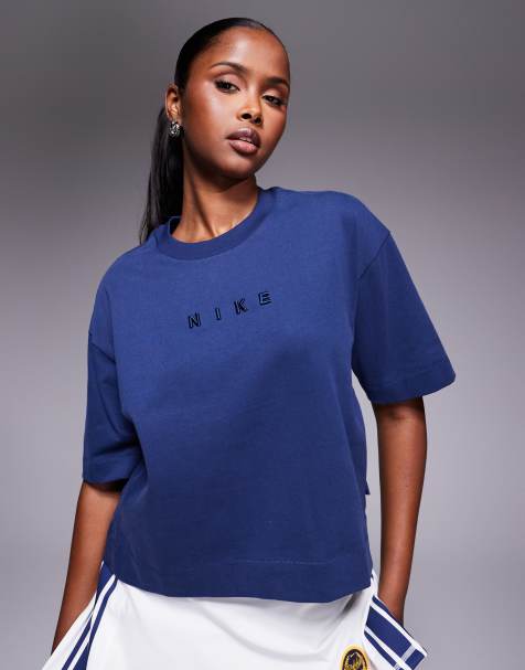Nike Luxe boxy t-shirt in navy