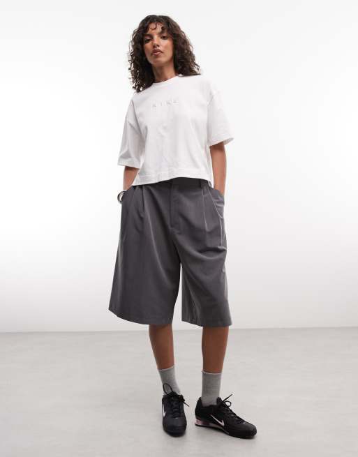Nike Luxe boxy t-shirt in white, 2 of 4