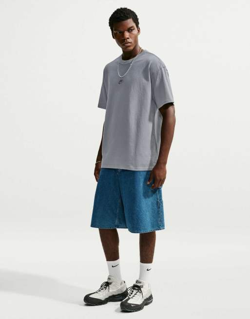 Nike - M nsw tee lse prem ess sust - T-shirt grigia, 4 di 4