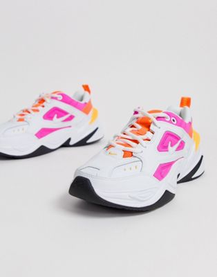Nike - M2K Tekno - Sneakers bianche e rosa | ASOS