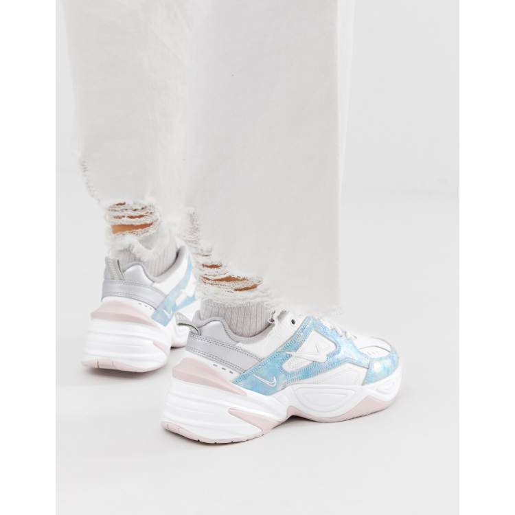 Nike M2K Tekno sneakers in pastel pink and blue ASOS