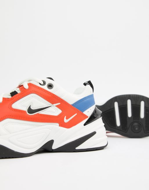 Nike m2k tekno store wit rood blauw