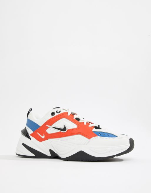 Nike – M2K Tekno – Vita, röda och blå träningsskor