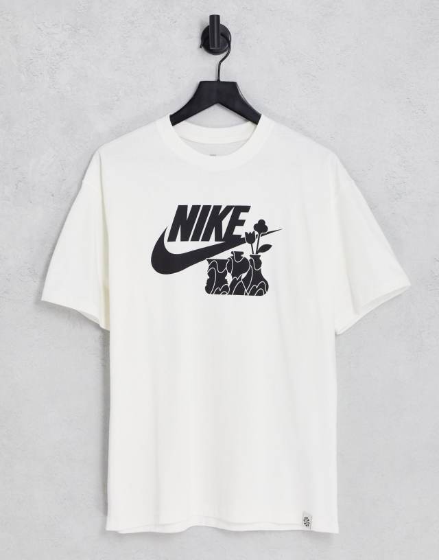 Nike M2Z HBR logo t-shirt in cream