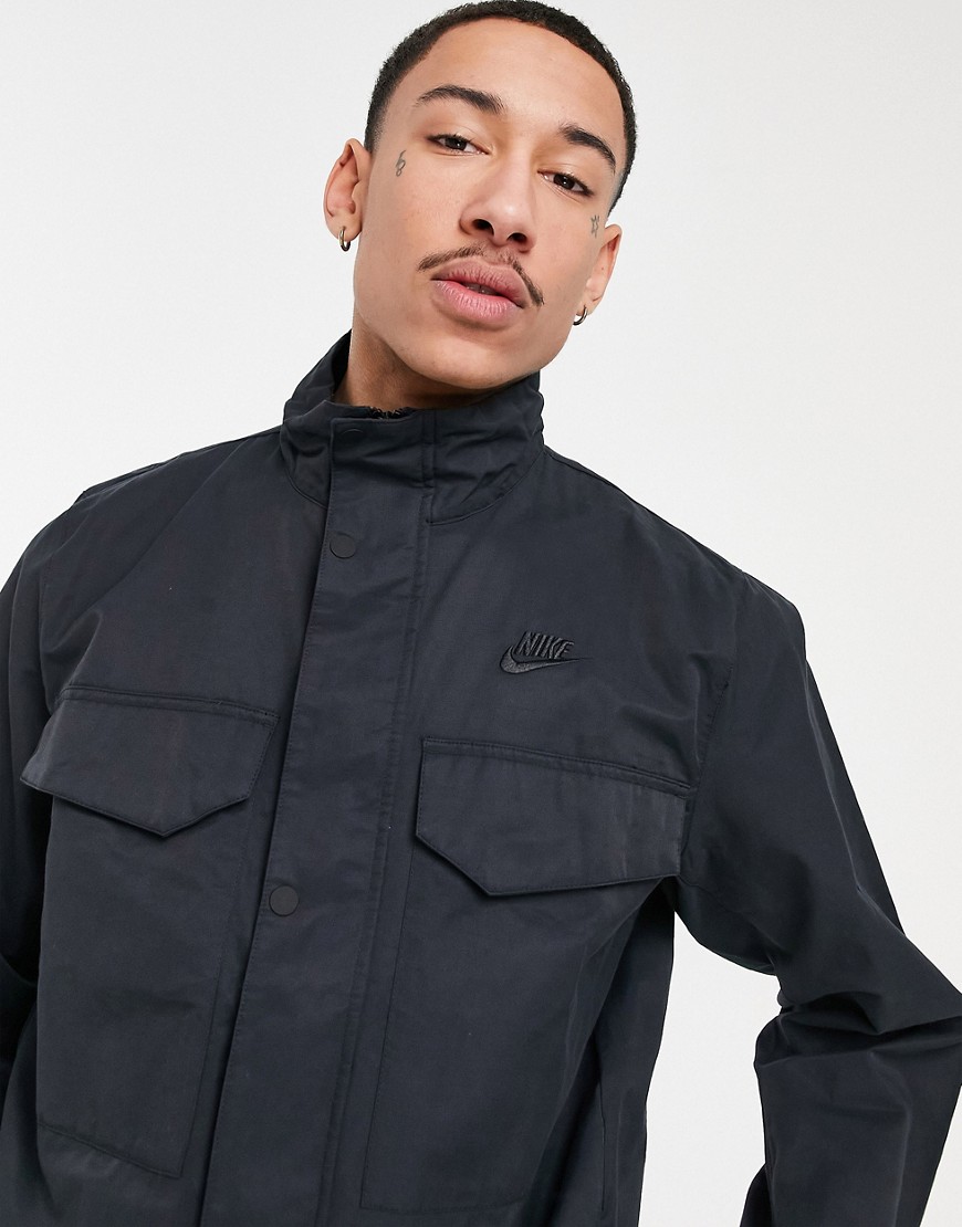 Nike M65 lightweight woven jacket in black