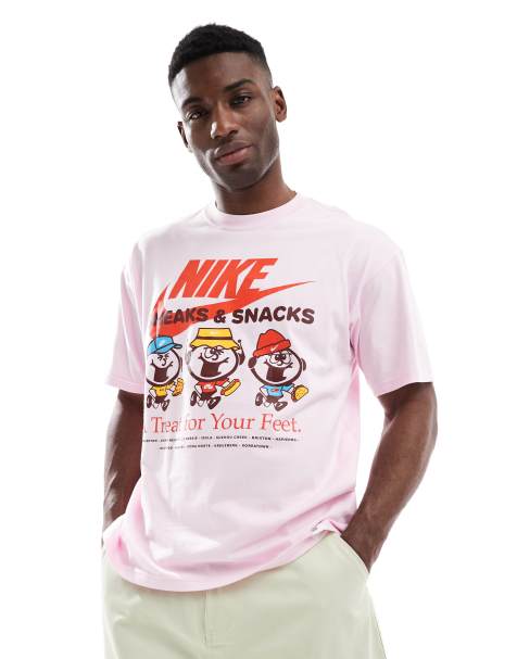 Nike M90 graphic t-shirt in pink - view 1