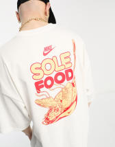 ASOS DESIGN relaxed fit T-shirt in off white with ramen skate back