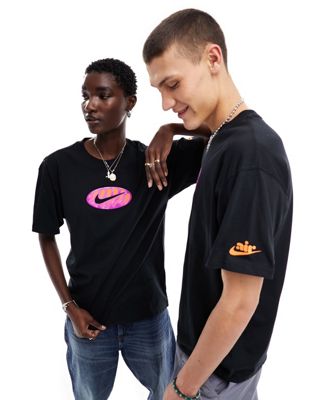 Nike M90 unisex graphic t-shirt in black   - ASOS Price Checker