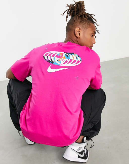 Zielig Expertise versus Nike M90 t-shirt with back print in active pink | ASOS