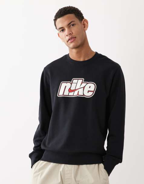 Nike - Maglione girocollo nero in spugna - view 1