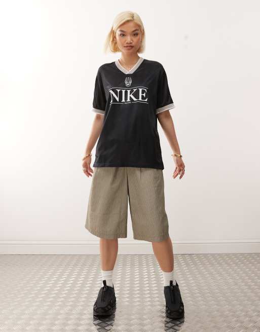Nike - Maillot de football rétro - Noir et blanc, 3 de 4