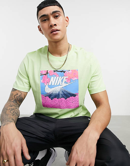 Nike Manga Photo t-shirt in lime | ASOS