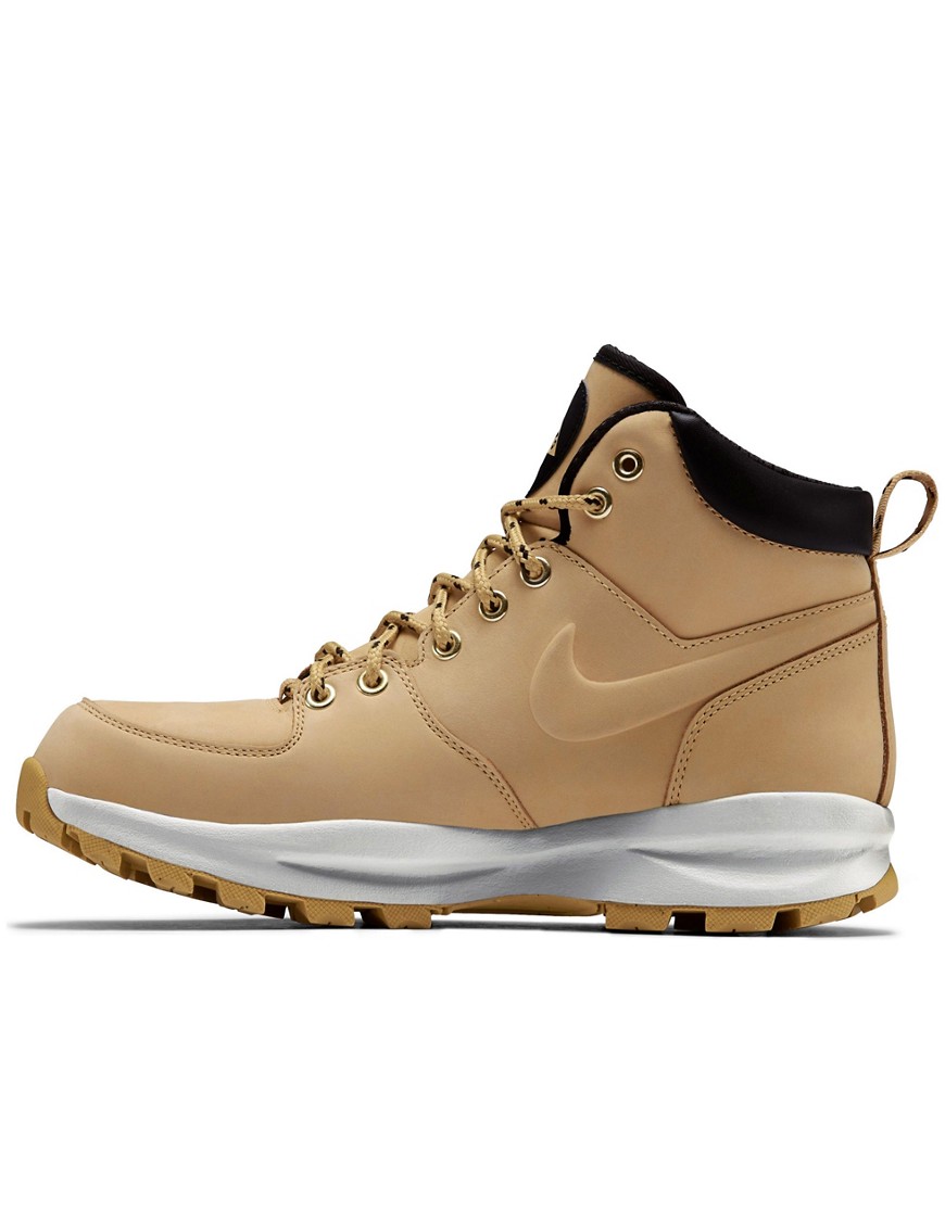 Shop Nike Manoa Leather Sneaker Boots In Haystack - Tan-brown