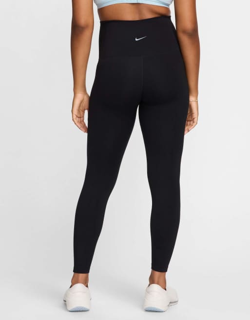 Nike Maternity One leggings a vita alta 7/8 con tasche nere, 2 di 4