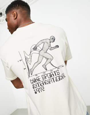 Nike Nike max90 circa pack back print graphic t-shirt in coconut milk-White