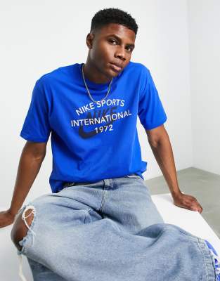 Nike Nike max90 circa pack back print graphic t-shirt in game royal-Blue