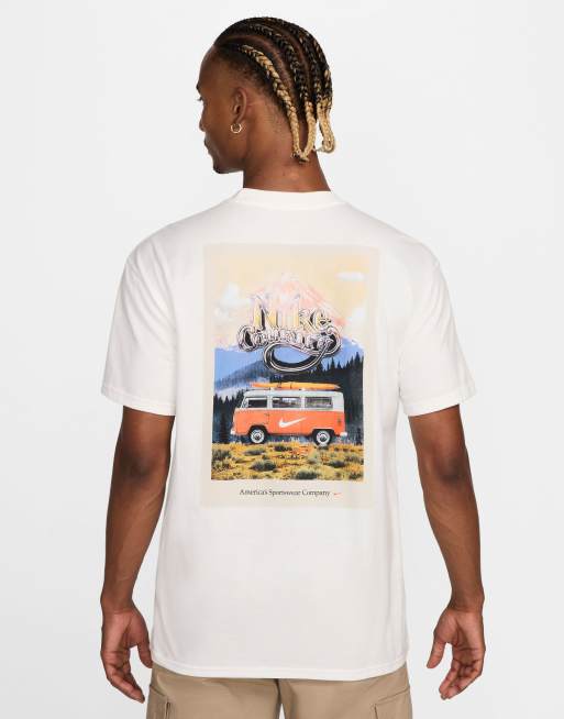 Nike Max90 T-shirt with Van Life back print in white 