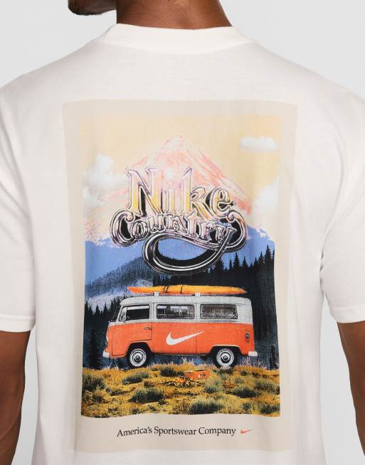 Nike Max90 T-shirt with Van Life back print in white 