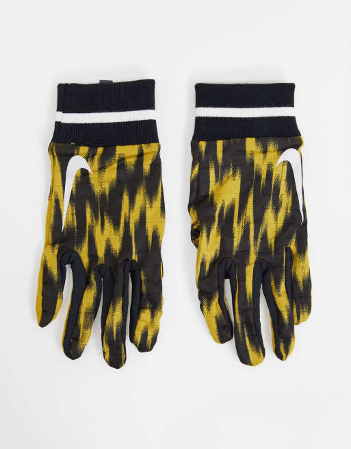 Black and deals gold nike gloves