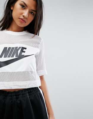 nike mesh top white