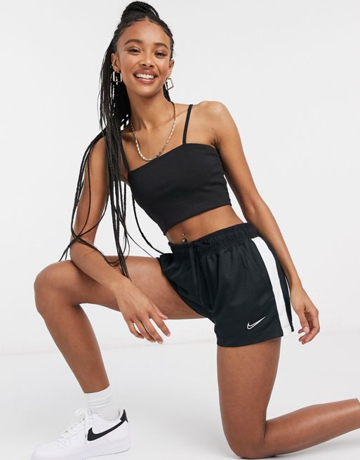 Nike Mesh panel swoosh shorts in black | ASOS