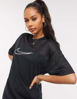 nike t shirt dress black