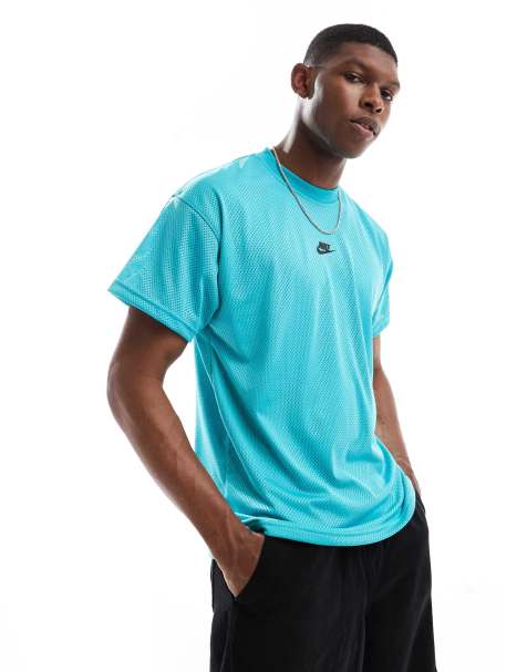 Nike mesh t-shirt in blue - view 1