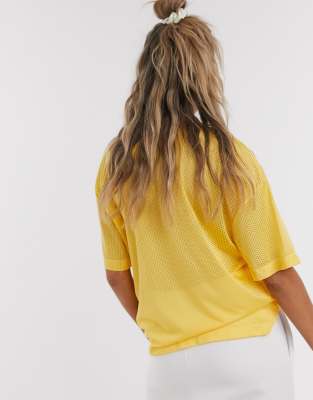 yellow mesh shirt