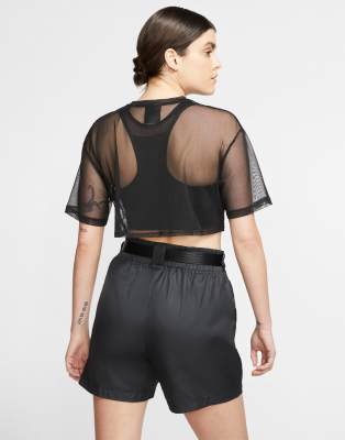 nike crop top mesh