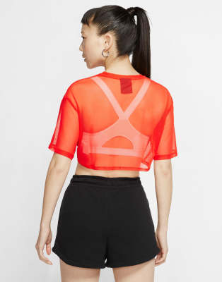 nike orange crop top