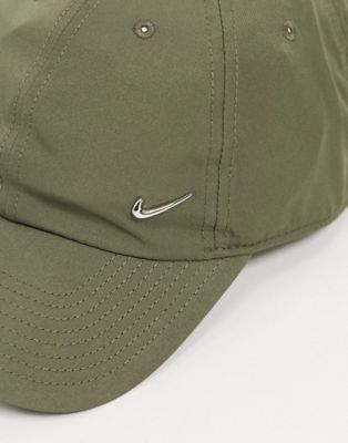 Nike metal swoosh cap in khaki | ASOS