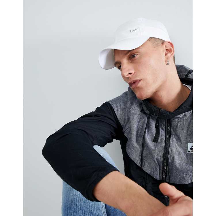 Nike metal swoosh cap in white ASOS