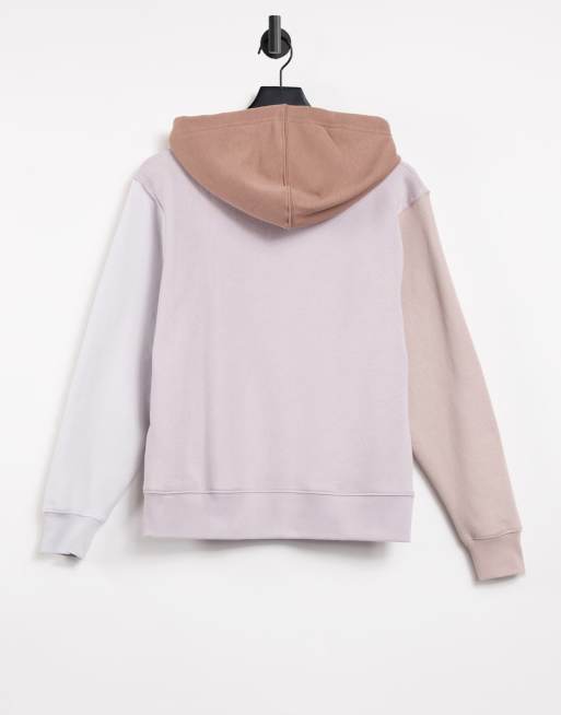 Nike mini metallic swoosh pastel colour block hoodie sale