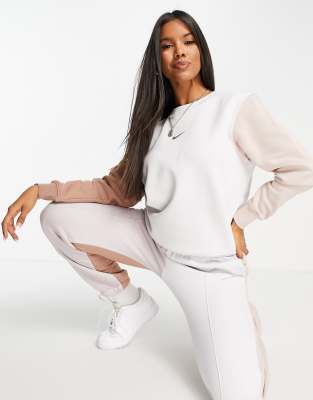 women's nike metallic swoosh tracksuit