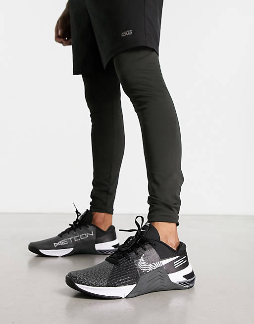 Voorschrift Slechte factor vieren Nike Metcon 8 sneakers in black and gray | ASOS