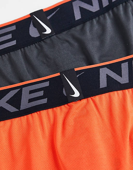 Underwear & Socks Underwear/Nike microfiber 2 pack hip briefs in black/grey/orange 