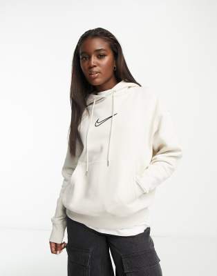 Nike Midi Swoosh phoenix fleece hoodie in light orewood brown - ASOS Price Checker