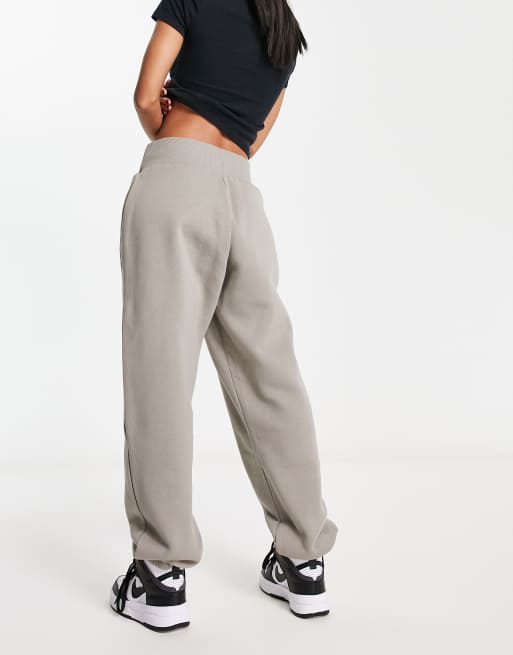 Nike oversized wide leg joggers in fossil grey