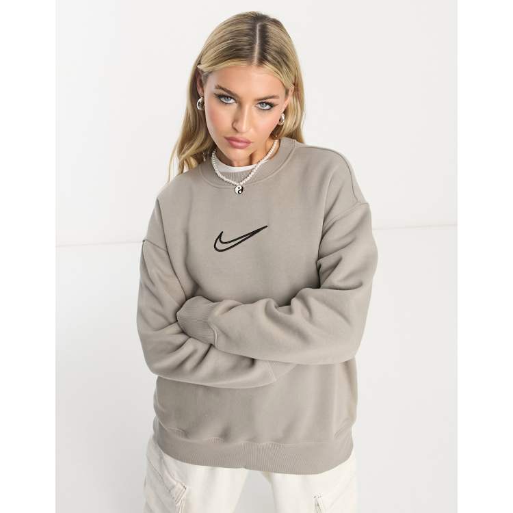 Nike all over print swoosh crew sweatshirt outlet femme